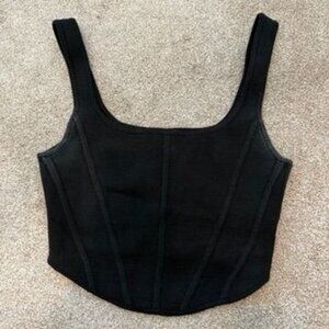 Wilfred Aritzia Bustier Corset Style Square Neck Sweater Tank Size Medium